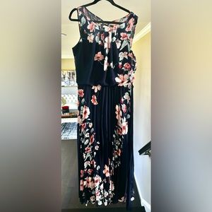 Womens Bisou Bisou Open Back Floral Maxi Dress Size 14